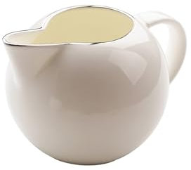 Gravy Boat Elegant White 300ml Ceramic Serving Jug Gravy Jug Perfect for Dining Table Restaurant Café Christmas Wedding Roast Dinners Gravy Boat Fat Separator