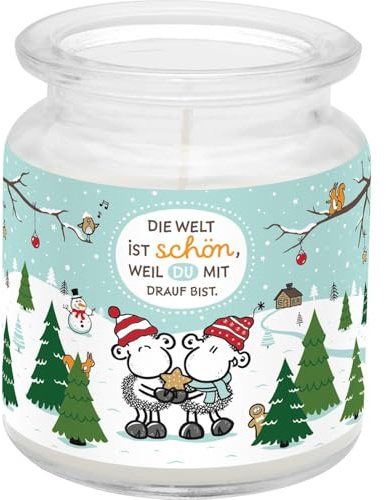 Kerze im Glas Winter Welt