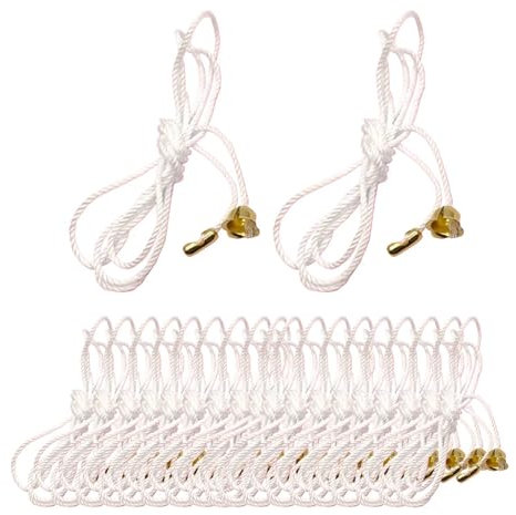 UxicRuya 20er Pack Zugketten Verlängerungskabel für Innenbeleuchtung, Heimdekoration, Deckenventilatorschalter, Gold