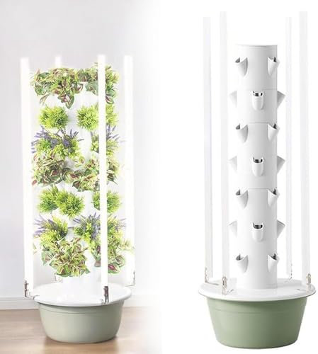 Tour Verticale Du Système De Culture Hydroponique, Aéroponique Automatisé Jardin De Tour Intérieur Avec Des Lumières De Culture Led, Kits De Culture Aquaponique Pour Jardin D'herbe(Size:5 Layer)