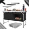 24MOVE® Campingküche Praia faltbar, höhenverstellbarer Campingschrank Alu Reiseküche mit Arbeitsplatte und Staufächern, Outdoor Camping, tragbar