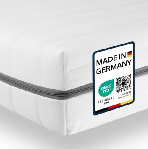 Sleepneo Matratze 80x200 - Ergonomische Kaltschaummatratze - 7 Zonen Matratze - Matratze H2 H3 - Oeko TEX Zertifiziert - Waschbarer Bezug - 2in1 Matratzen Härtegrad - atmungsaktiv - Höhe 15 cm