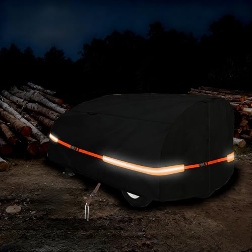 Log Splitter Cover 1200D Heavy Duty Windproof for 15-60ton Electric Wood Splitter Cover with reflective stripAll Weather Protection Log Splitter Accessories (94.5L X 49.6W X 41.7H)