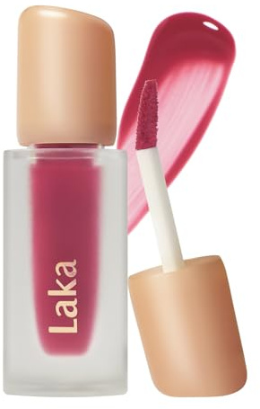 Laka Fruity Glam Tint, 4.5g/0.15 oz., Glowing Lip Stain with Wide Color Spectrum, Hydrating & Lightweight Texture, Long-Lasting Bold Stain, Non-Sticky, Vegan, K-Beauty (#127 Like)