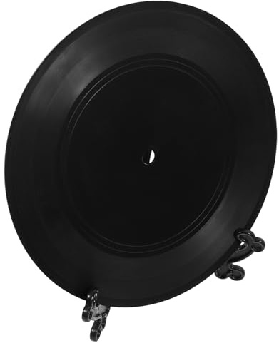 OHPHCALL Vintage Schallplatten Dekoration aus Kunststoff mit Halter Retro Vinyl Wand und Schreibtischdekoration für Wohnzimmer und Riegel