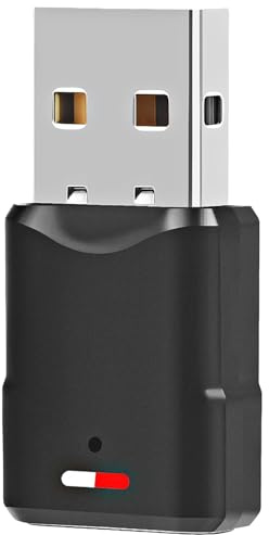 tiyiyok Adattatore audio Bluetooth USB 5.3 Bluetooth Dongle, chiavetta Bluetooth con Windows 7/10/8.1/11, per altoparlante Bluetooth, cuffie, compatibile con switch console/PS5/PS4