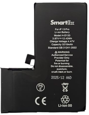 Smartex® Black Label increased Battery compatible with iPhone 13 Pro - Capacity 3280 mAh