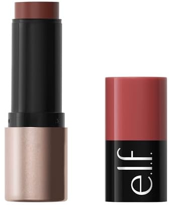 e.l.f. Soft Glam Cream Blush Stick, aufbaubares Creme-Rouge für einen natürlichen Farbkick und ein Satin-Finish, mit Sheabutter, vegan und tierversuchsfrei, Cinna-Mood