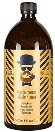 Barba Italiana Mousse für Rasur Monte Weiß - Rasierschaum - 1 Liter