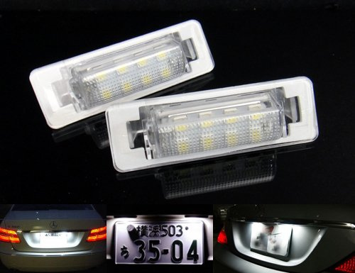 RZG 2x LED Licence Number Plate Light White Canbus For MB W210 E-Class 1995-02 W202 C-Class 1997-00