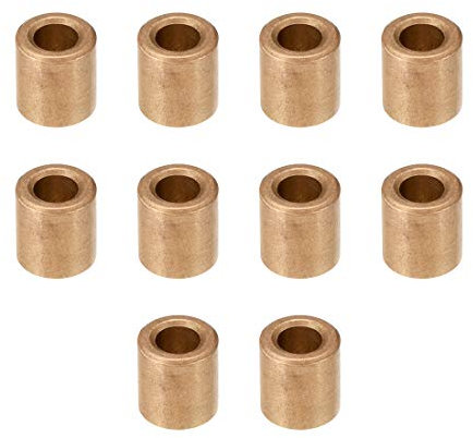 sourcing map 10pcs Manchon de roulement alésage 5 mm x diamètre extérieur 9 mm x longueur 10 mm bagues en bronze fritté autolubrifiant