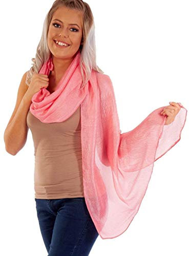 DOLCE ABBRACCIO by RiemTEX ® Schal Damen PRIMA DONNA Stola Tuch aus Wildseide im zarten Rosa Tücher in 31 Unifarben Halstücher Seidentuch Schals Damen Halstuch Seidenschal (Rosé)