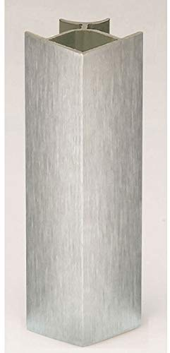 VOLPATO - Jonction d'angle pvc 90° - Hauteur : 150 mm - Angle : 90° - Décor : Aluminium - Matériau : PVC - Montage garde-corp - Argenté