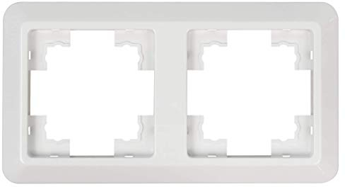 McPower Rahmen Cup 2-fach | weiß | modernes Design | 152 × 81 mm | IP20 | hochwertig & robust | für Wohn- & Arbeitsbereiche | CUP Serie