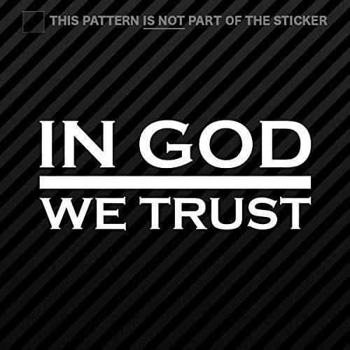 myrockshirt Schriftzug In God we Trust 15cm Aufkleber,Sticker,Decal,Autoaufkleber,UV&Waschanlagenfest,Profi-Qualität
