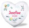 True Statements Herz-Kissen als Geschenk zur Geburt fürs Baby personalisiert - für Mädchen & Jungen (Name, Größe, Gewicht, Datum) - 40x31cm, waschbar, inkl. Kissen-Füllung - Babygeschenke (Mädchen)