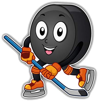 SUIFENG Aufkleber 12.3 cm X 12.7 cm Cartoon Eishockey Puck Smiley PVC Dekoration Auto Aufkleber