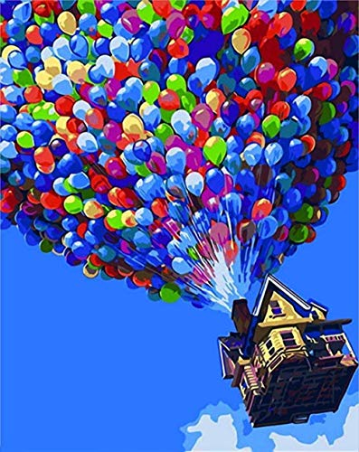 Peinture par Numéros pour Adulte, Kit de peinture à l'huile sur toile Bricolage pour Enfant avec pinceaux Peinture de dessin de Pigment Acrylique 16x20 pouces (Ballon)