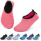 SAGUARO Chaussures d'eau pour Enfants Garçons et Filles Chaussettes Antidérapantes à Séchage Rapide Chaussures de Sport Aquatique pour Enfants Rayures Roses 26/27 EU