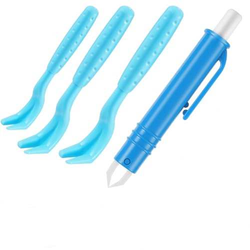 HezzLuv Strumenti per La Rimozione delle Zecche, Pinzette per Zecche, Tick Gancio Tick Pinze, Pinze Zecche, Diversi Ganci per Tutte Le Dimensioni del Segno di Spunta, per Cane, Gatto, Persone(4 Pack)