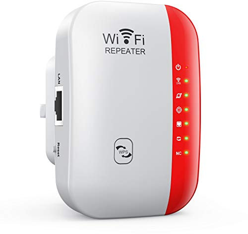 ASI 300Mbps WiFi Ripetitore 2.4GHz Amplificatori di Segnale Range Extender Universale, Wireless Repeater Booster, con Porta Fast Ethernet/Pulsante WPS