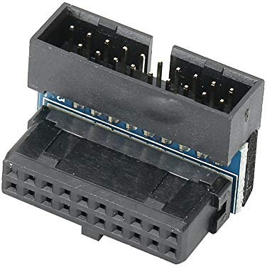 Plyisty USB Motherboard Header, 90 Degree USB 3.0 Left and Right Right Angle Adapter, Male to Female, Lossless Transmission, for Laptop/PC