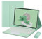 HENGHUI Keyboard Case Mouse for iPad Pro 11 inch (4th/3rd/2nd/1st Generation) Case with Cute Round Key Detachable Bluetooth TouchPad Color Keyboard (MintGreen)