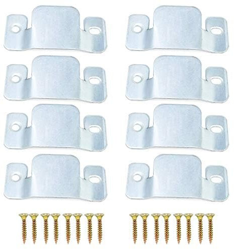 P17 | Modell M-74 | SET 4 Paar Hakenverbinder + 16 Schrauben | Haken Steckverbinder für Sofa und Möbel | Metallhalterung Regal, Bilder, Spiegel, Sofas, Möbel |