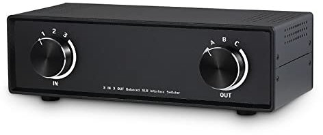 3 Way - Conmutador de audio equilibrado XLR (interfaz XLR 3 en 3 salidas)