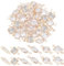 NBEADS 60 Stück 6 Stile Messing Micro Pave Clear Cubic Zirkonia Links Charms, Ovale Pferdeauge Verbindungsstücke Klare Zirkonia Anhänger Für Die Schmuckherstellung