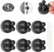 AOT 6 Stück Klebehaken Wandhaken Silikon, Haken Selbstklebend, Elastischen Kabelhalter, Schlüsselhaken, Stifthalter, Rasierer Halterung Dusche für Bad, Küche, Sekretariat(Schwarz)