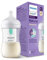 Philips Botella de vidrio Avent Natural con tetina sensible y tapa anticólicos AirFree 260 ml, 1 unidad (modelo SCY673/01)