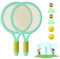 JurciCat Federball Set Kinder Badminton Set Tennisschläger Kinder Spielzeug Badmintonschläger Geschenkset für Kinder Outdoor Indoor Sport