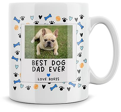 Rib ticklerz - Personalised Photo Custom Mug Gifts from The Dog Best Dog Dad Ever Present Father's Day Birthday Gift Christmas Love You Pet Lover Coffee Tea Cup - MG346