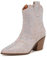 DADAWEN Femme Bottines à la Cheville Plate-Forme épais Talon avec Paillettes Strass -Rose 36