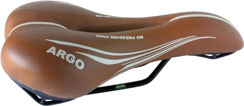 CUCUBA Montegrappa - Sillín con orificio antiprostático para bicicleta de carreras, senderismo, cross y MTB, de piel sintética, mod. Argo