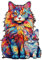 Blumuze Holzpuzzle Erwachsene 230 Stück, Maine Coon Katze Holz Puzzle, Holzpuzzle Einzigartige Tierform Puzzleteile, Puzzle aus Tierteilen, Puzzle Holz Erwachsene mit Geschenkbox aus Holz L-9.4*13.4in