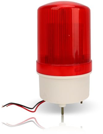 WOOXGEHM Stroboscope LED Rotatif, Stroboscope LED Industriel Rouge 120dB, Lumière D'alarme IP54, Lumière de Balise Rotative, Peut Être Utilisée à L'intérieur Ou à L'extérieur(220V)