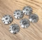 stabile silber/grau glänzende Druckknöpfe Metallknöpfe Knöpfe zum Annähen 15mm oder 22mm (5 Stück) (15mm)