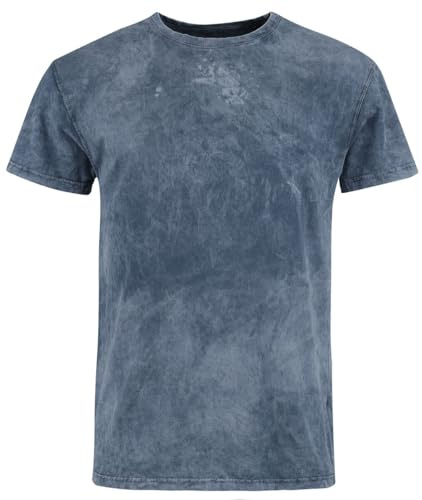 Black Premium by EMP Herren graues Basic T-Shirt in Batik-Optik