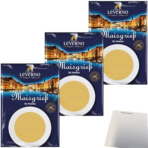 usy Bundle für Leverno Maisgriess 3er Pack (3x1000g Packung) + usy Block