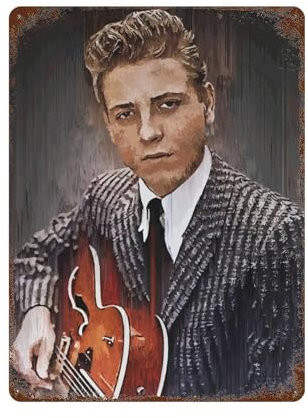YXWOYNHY Metall-Blechplatte, Sänger Eddie Cochran, Poster, Wanddekoration, Kunst, Metallblechposter, moderne Heimdekoration, Kunst, Metallposter, Hausbar, Laden, Dekorationen, Vintage-Schild,