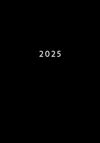 2025: A5 Kalender Planer | 1 Woche auf 2 Seiten | Jan - Dez Wochenplaner | Kalenderbuch Terminkalender | Organizer Wochenkalender | Terminplaner Buchkalender | Jahresplaner Taschenkalender | Schwarz