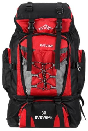JUCHRZEY 80L Bergsteigerrucksack Große Kapazität Trekkingrucksack Verstellbarer Riemen Bergsteigerrucksack Reisezubehör