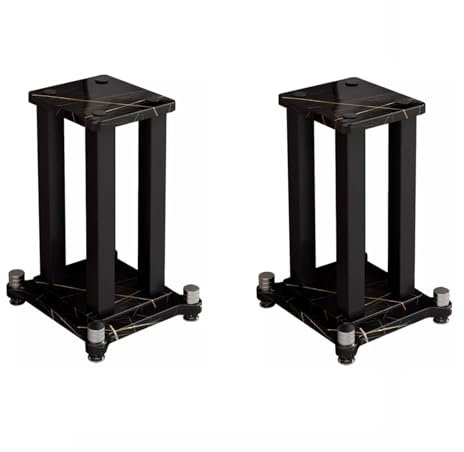 ASerZenith Monitor Speaker Stands Speaker Stand Audio Bracket 6.5-inch 8-inch 10-inch 12-inch Home Theater Studio Metal Wood Shock Absorbing Nail Studio Monitor Stand,One Color-30 * 35 * 80