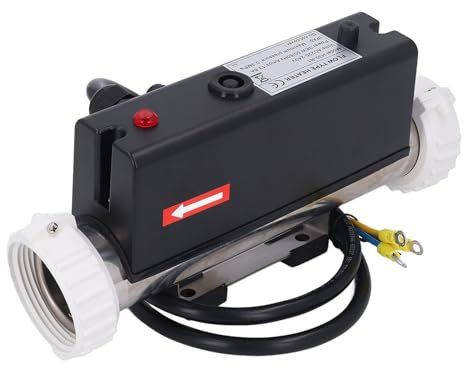 Tnfeeon Thermostat d'eau électrique pour Chauffe-Piscine, avec Contrôle de la Température, Auto-Chauffant, pour Baignoire Spa, Piscine Câblée (1KW)