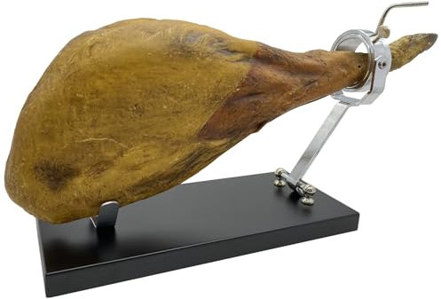 FERRETERIA LEPANTO Jamonero Giratorio Plegable, Soporte jamonero Plegable con Base de Madera Color Negro para Jamones y Paletillas (Sin Ser de Corte)