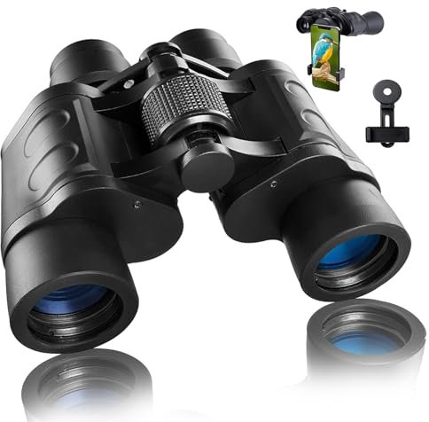 Daover 20x50 HD Fernglas für Erwachsene, HD BAK4-Prism FMC-Objektiv Kompaktes Fernglas Wasserdicht für Konzertreise, Vogelbeobachtung, Wandern, Safari, Jagd, Sightseeing (Schwarz)