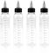 LIYANHU 4 Pcs Hair Oil Applicator Bottle, Scalp Oil Applicator, for Salon Hair Care Coloring Paint Art Glue