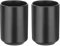 QUARKZMAN 2 Tasses à Thé Japonaises en Céramique 8oz / 240ml Couleur Unie Sans Anse Tasses à Thé en Céramique Émaillées Mat pour Matcha Thé Noir Café Boissons, Noir